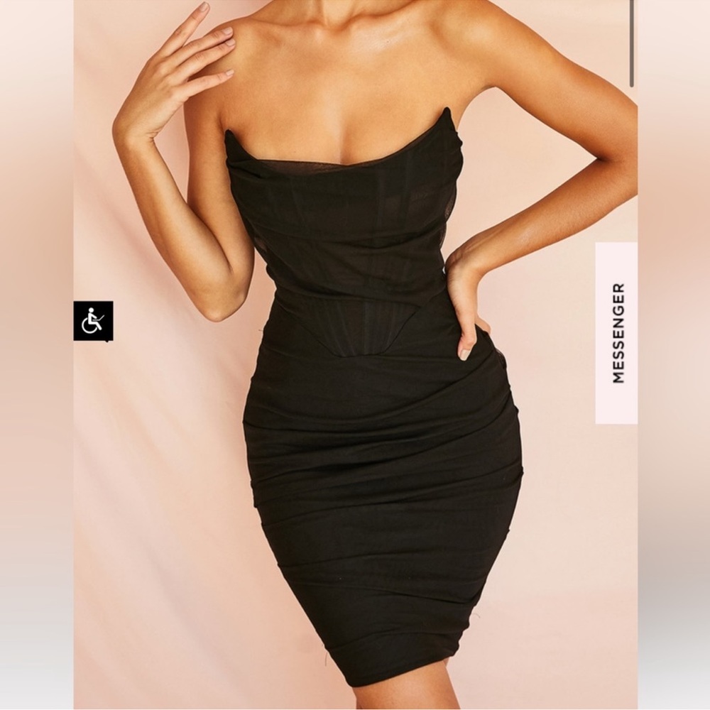 House of CB LEILA black corset dress